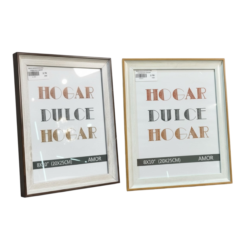 PORTA RETRATO MADERA 8X10" 20X25CM DOS TONOS REF: ES20326-8