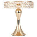 PORTA TORTA CRISTALES DORADO 30X23CM