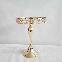 PORTA TORTA CRISTALES DORADO 41X27CM