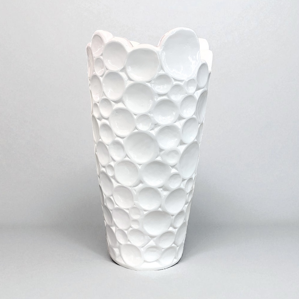 PORTAMACETA DE RESINA BLANCO GLOSS 32*60CM