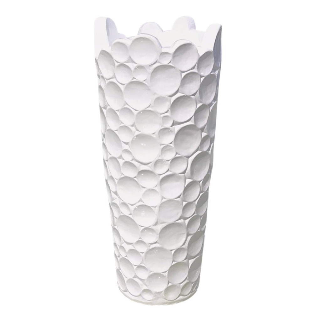 Portamaceta de resina blanco gloss, 35x80cm