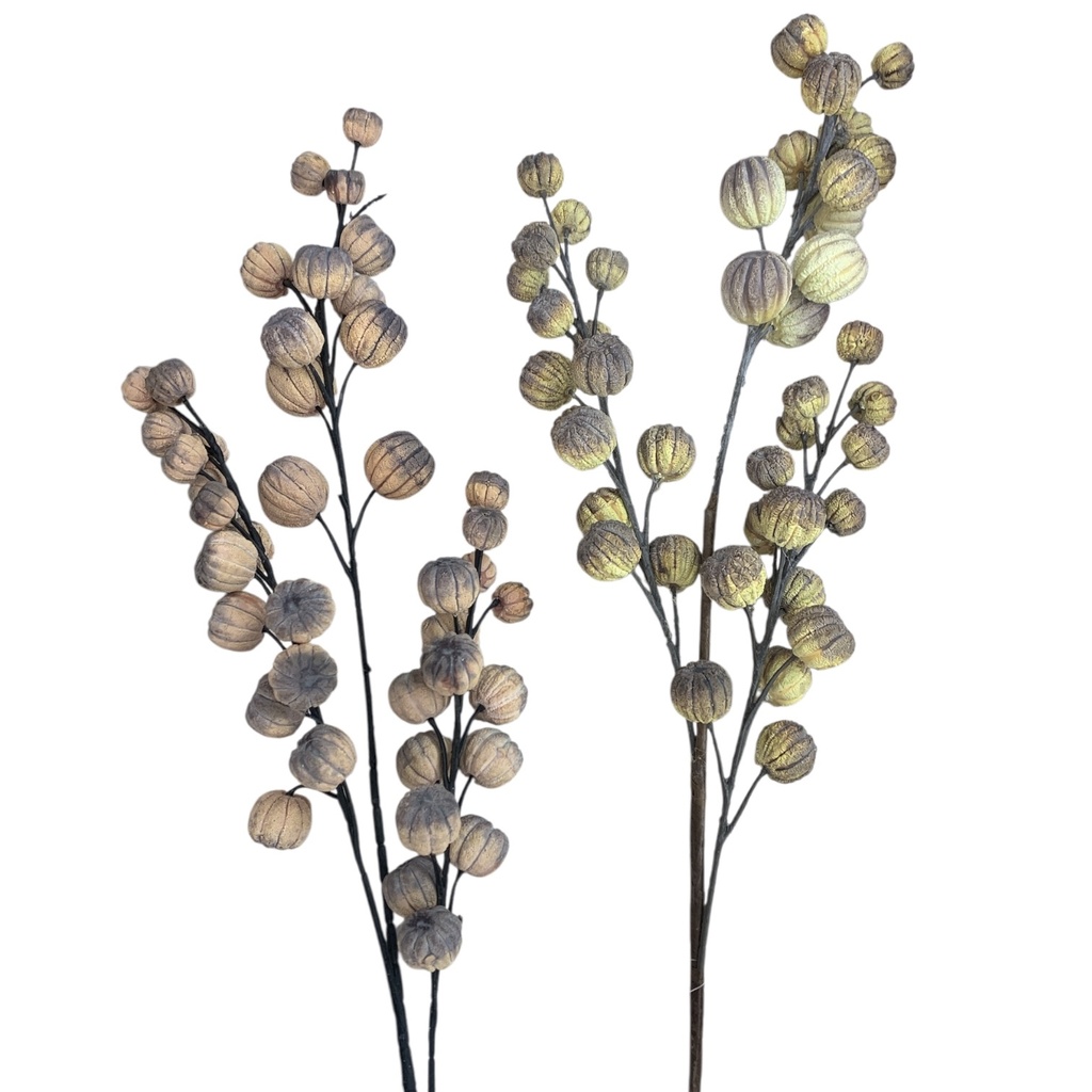 RAMA ARTIFICIAL MINI CALABAZA 100CM