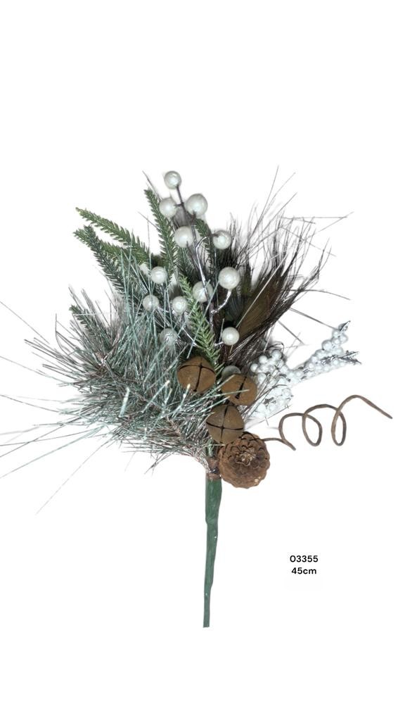 RAMA CASCABEL/BELLOTA PLUMA PAVO REAL 45CM