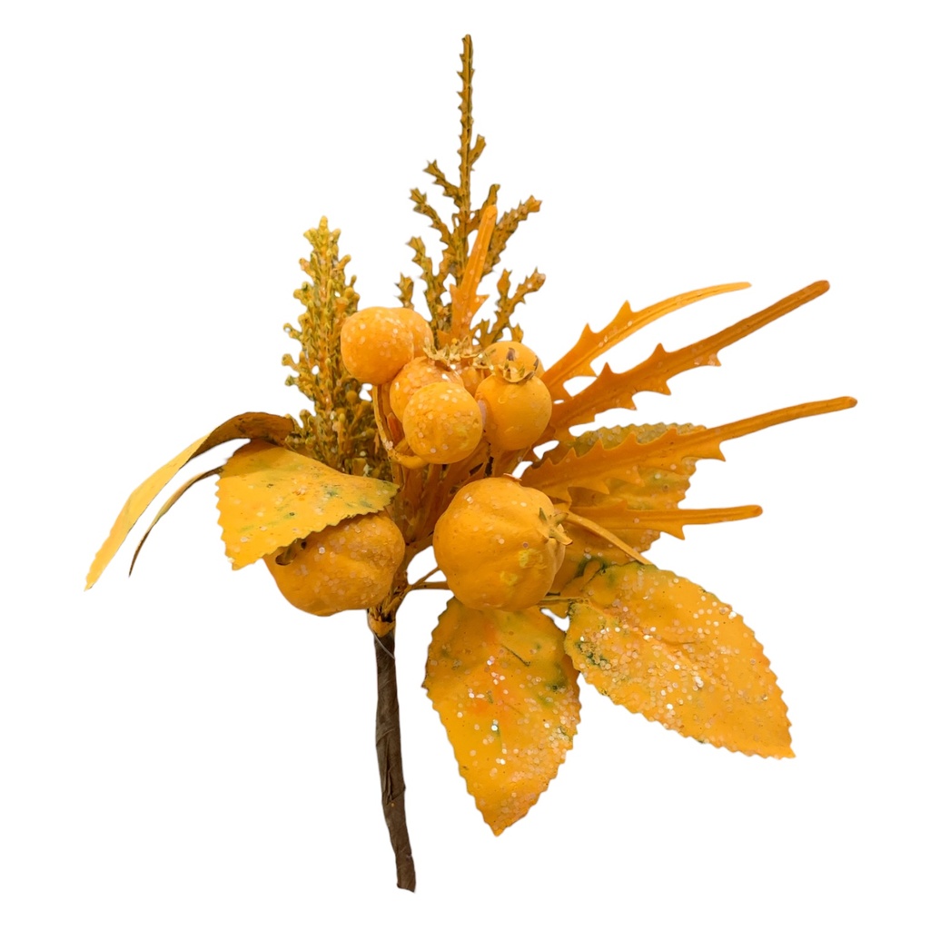 RAMA MINI CALABAZA NARANJA 18CM