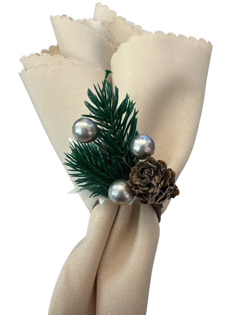 ARO DE SERVILLETA CHAMPAGNE SET X6