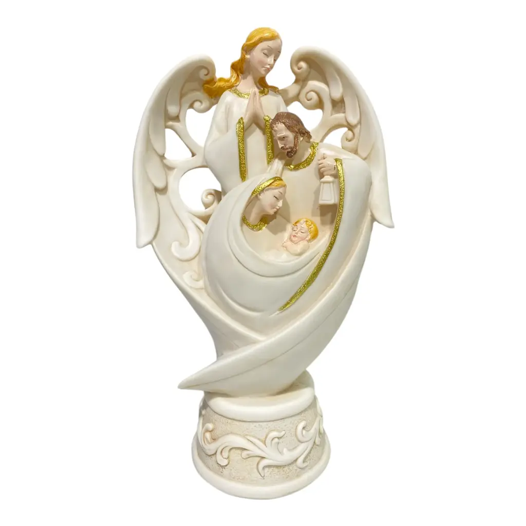 SAGRADA  FAMILIA BEIGE POLIRESINA 14X23CM