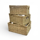 SET DE 3 CANASTAS P:30X14X18CM, M:34X16X22CM, G:39X18X26CM