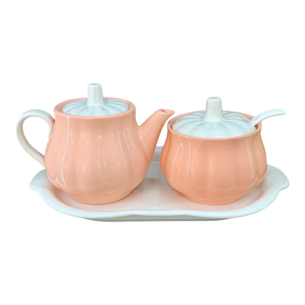 SET DE TETERA Y AZUCARERA CON BASE 6PZAS