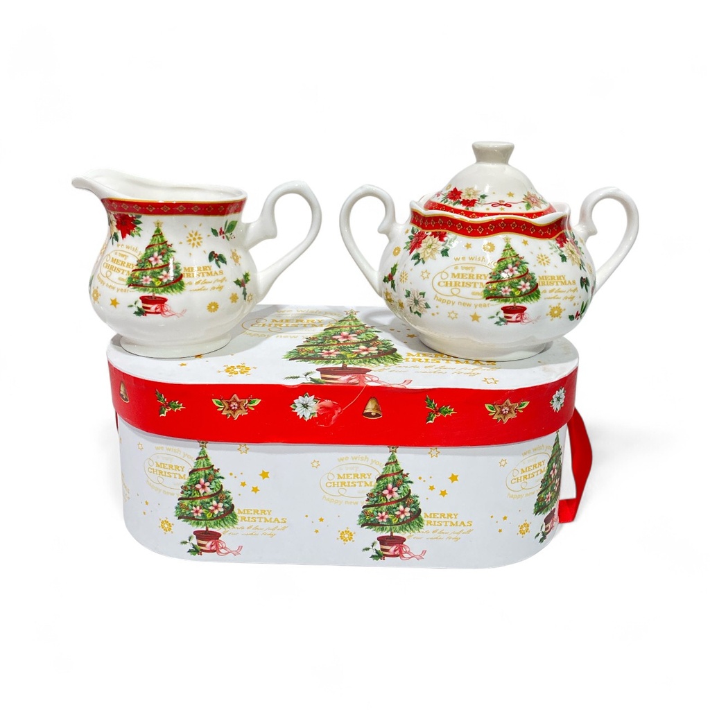SET DE AZUCARERA Y CREMERA NAVIDEÑA CS19327 