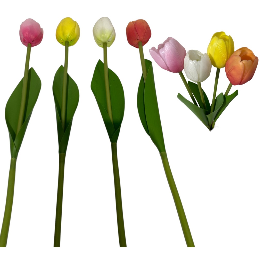 TULIPAN DE SILICONA TACTO REAL 32CM