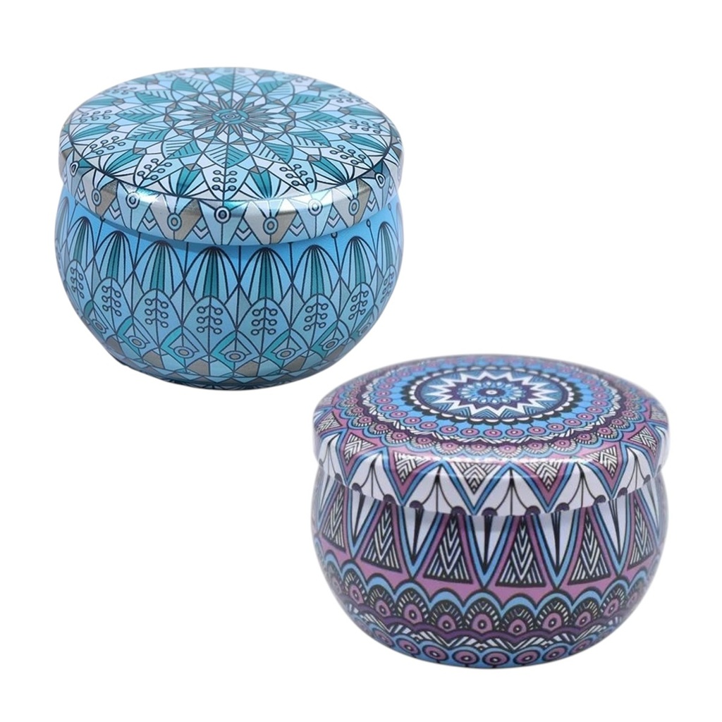 VELA DECOR AROMA/CAJA ALUMINIO ES23080  7X4.5CM  C/U