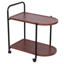 MESA MÓVIL ESTILO MADERA 2 NIVELES 65X35X60 CM