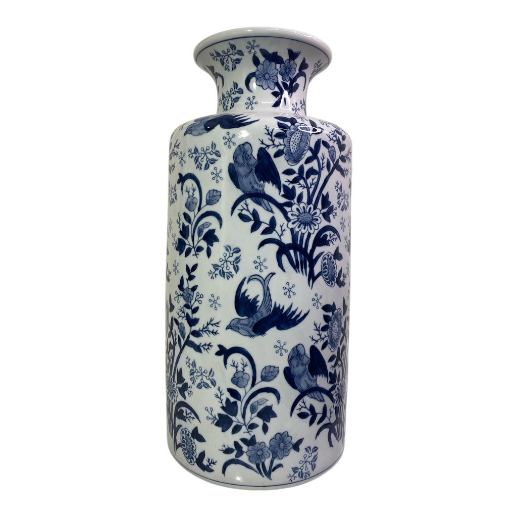 PT71-015 FLORERO CERAMICA AZUL 18X43CM