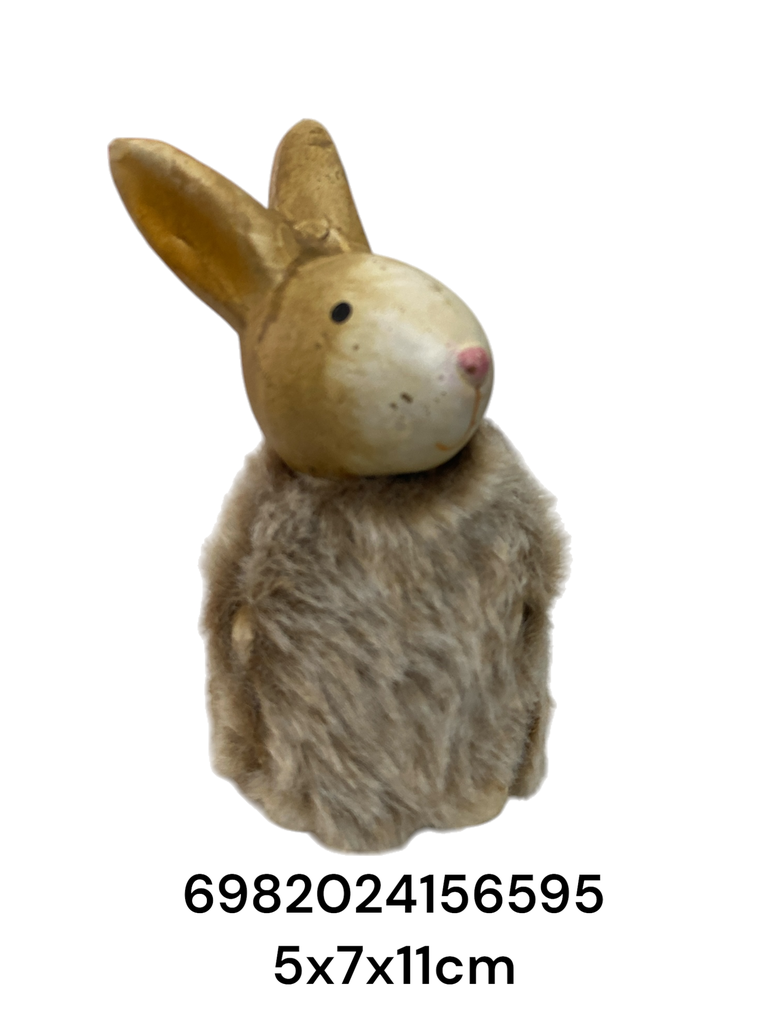 SC15659 CONEJO CERAMICA/FELPA 5X7X11CM