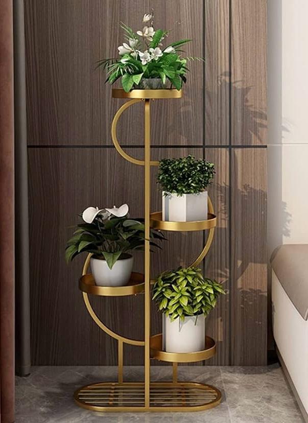 PORTA MACETA METAL DORADO 105X50X24CM