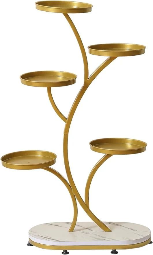 PORTA MACETA METALICO BASE MARMOL 90X45X24CM