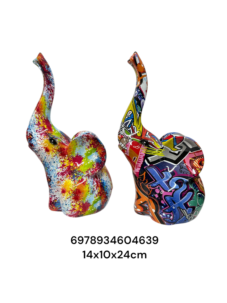 ELEFANTE GRAFITI 14*10*24CM
