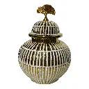 TIBOR GINGER DORADO DE PORCELANA 19X26CM