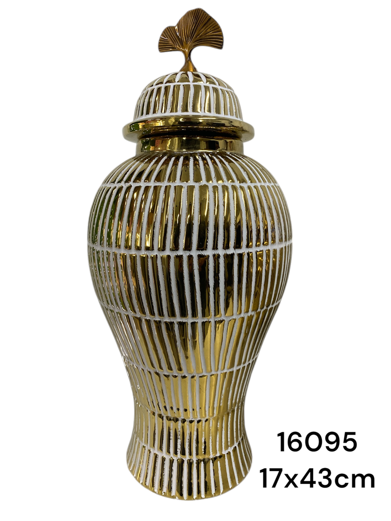 JARRON GINGER DORADO 17X43CM