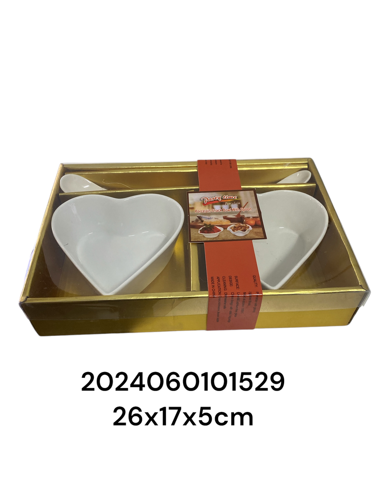 SC15858 SALCEROS PORCELANA CORAZON 26X17X5CM