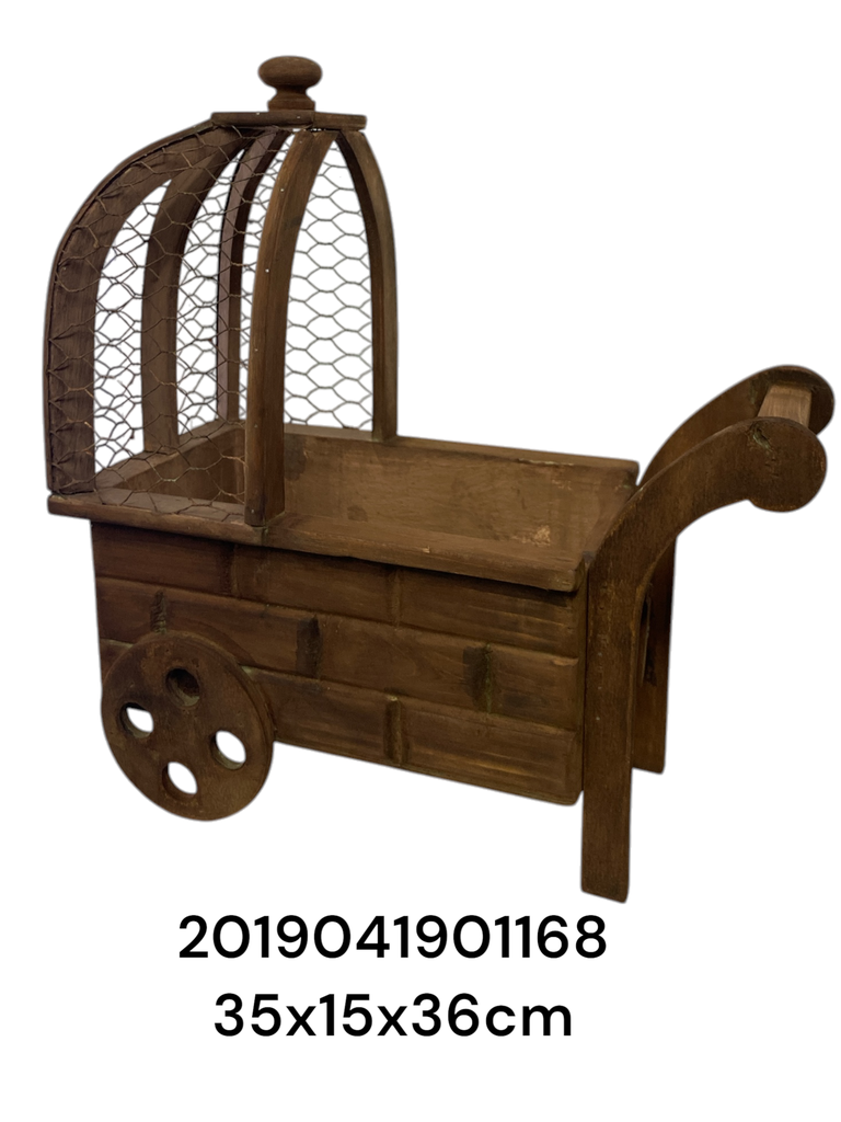 CARROZA DE MADERA 35X15X36CM SC225