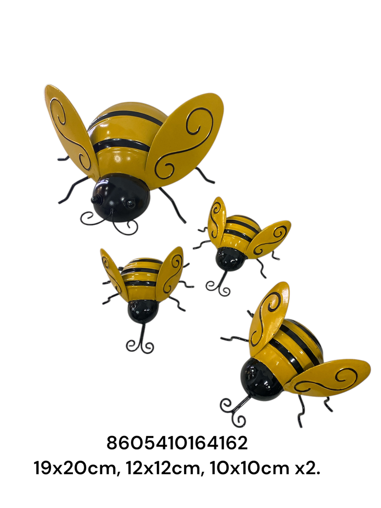 SC16416 ABEJAS METAL SETX4 19X20CM 12X12CM 10X10CM