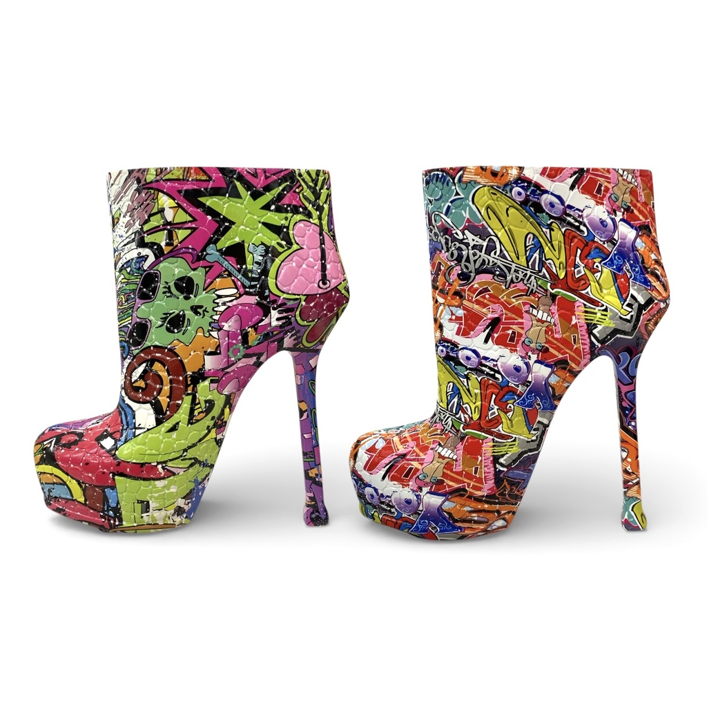 FLORERO BOTA GRAFFITI 23X10X27CM CS17456 