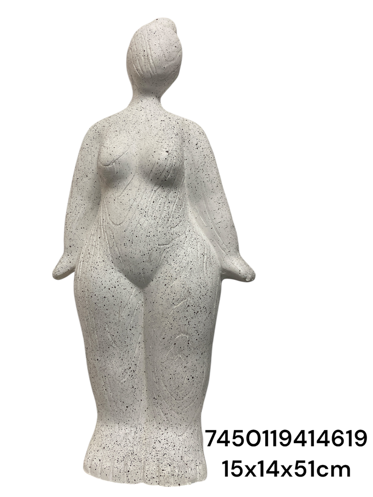 FIGURA MUJER DECOR BLANCA 15X14X51CM 437-5010075