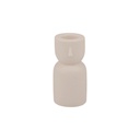DL23564-3 CANDELABRO CERAMICA TONO ARENA 4.7X9.6CM