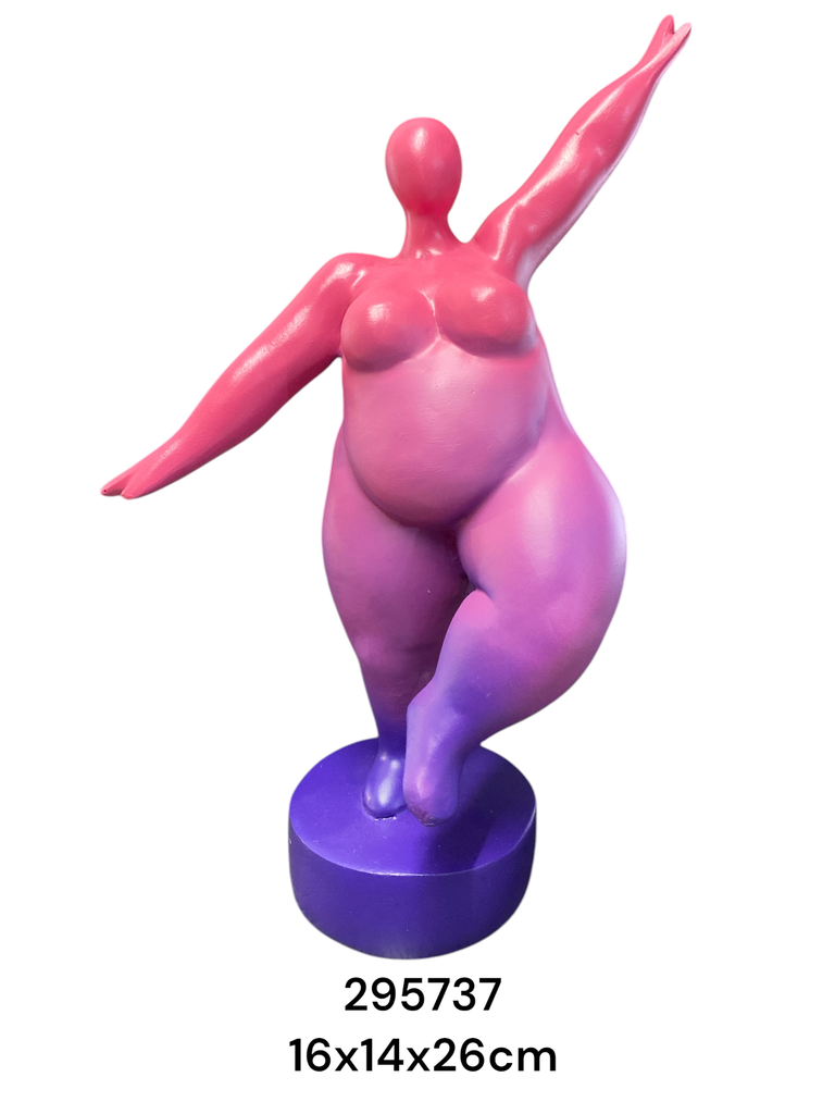 XY-1733375 FIGURA BOTERO FUCCIA 16X14X26CM