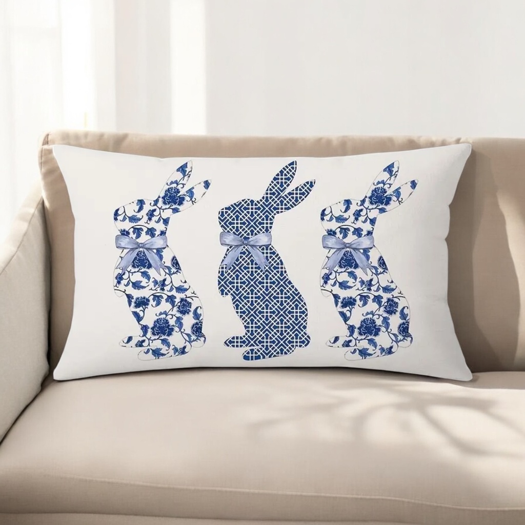 FORRO DE COJIN PASCUA BLUE DECOR 30X50CM