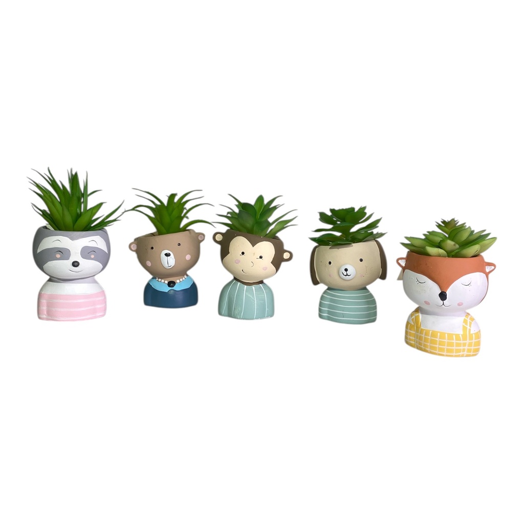 ES22776 SUCULENTA ARTF. CON MACETA 16X10CM