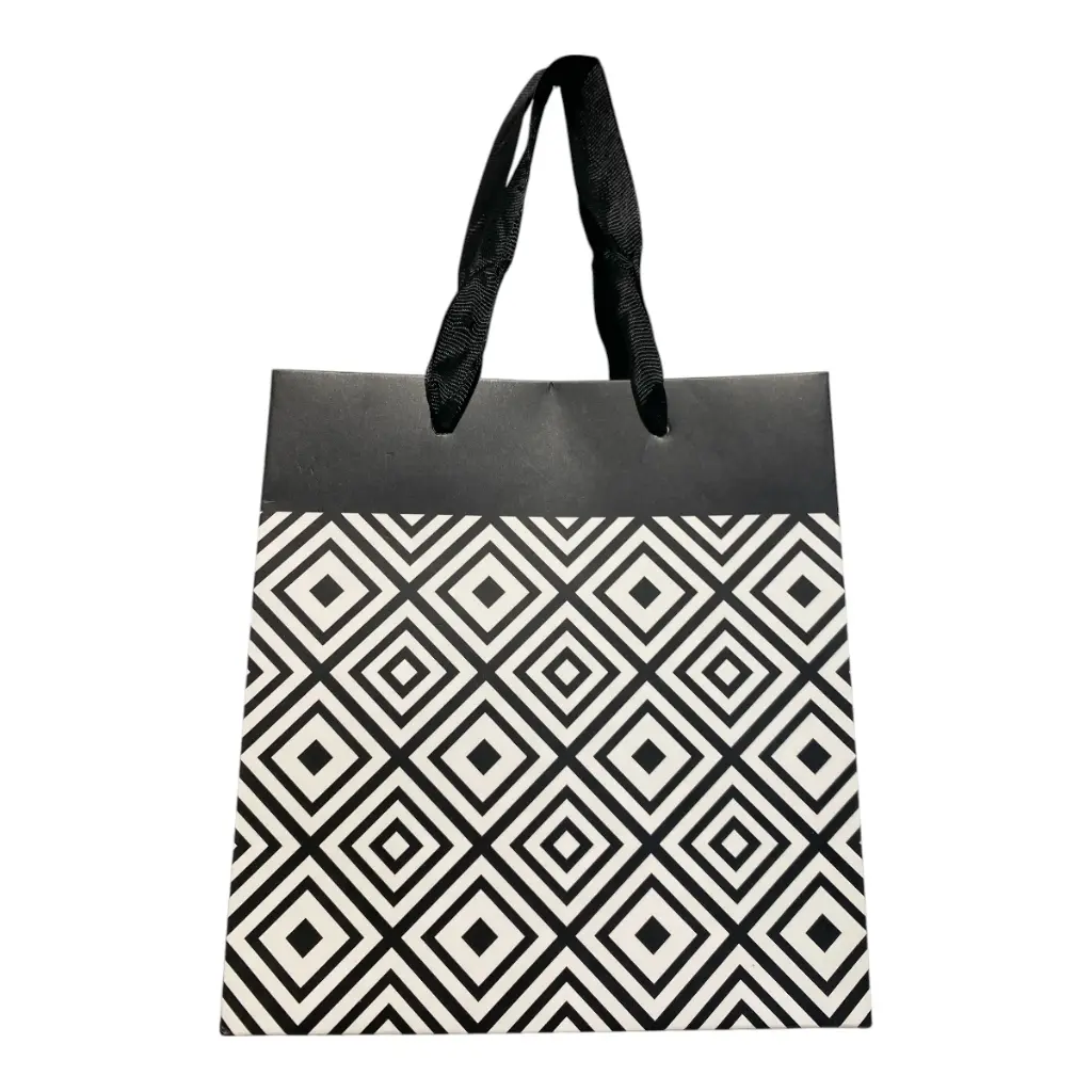 FUNDA DE REGALO BLANCO/NEGRO REF:LT-659XS-4 14X15CM