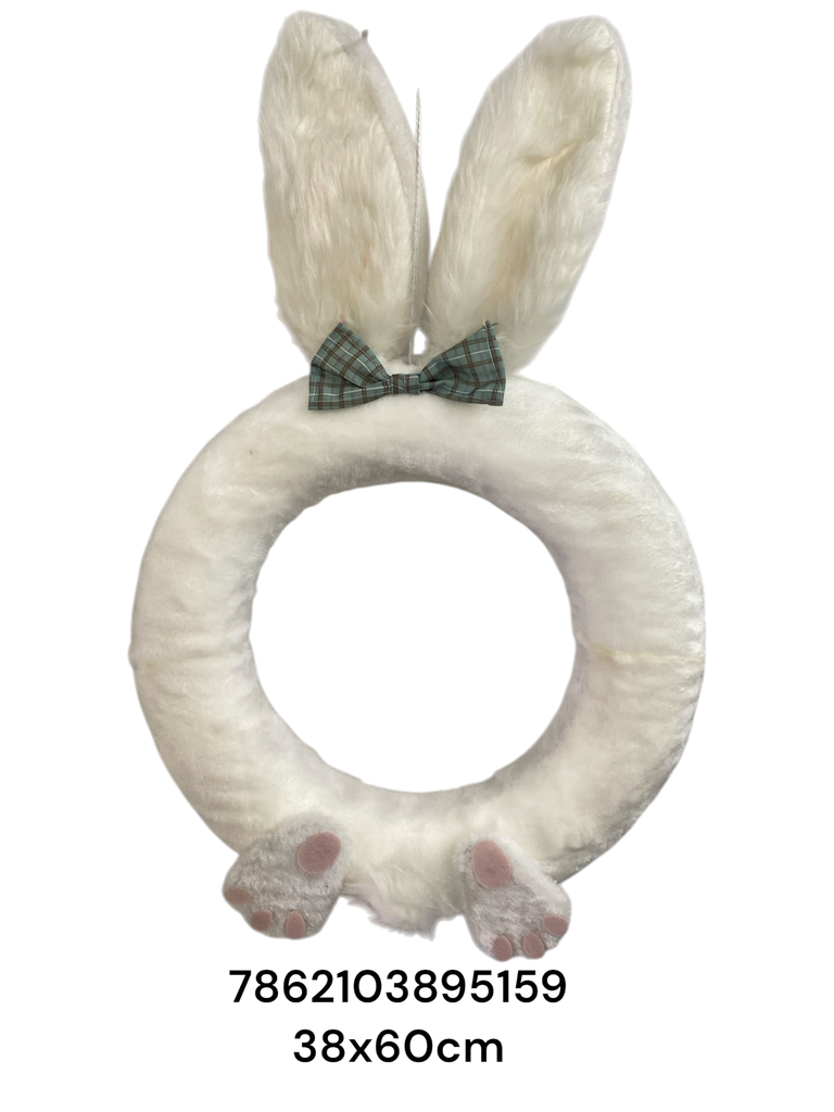 SYT240045 CORONA CONEJO PASCUA 38X60CM