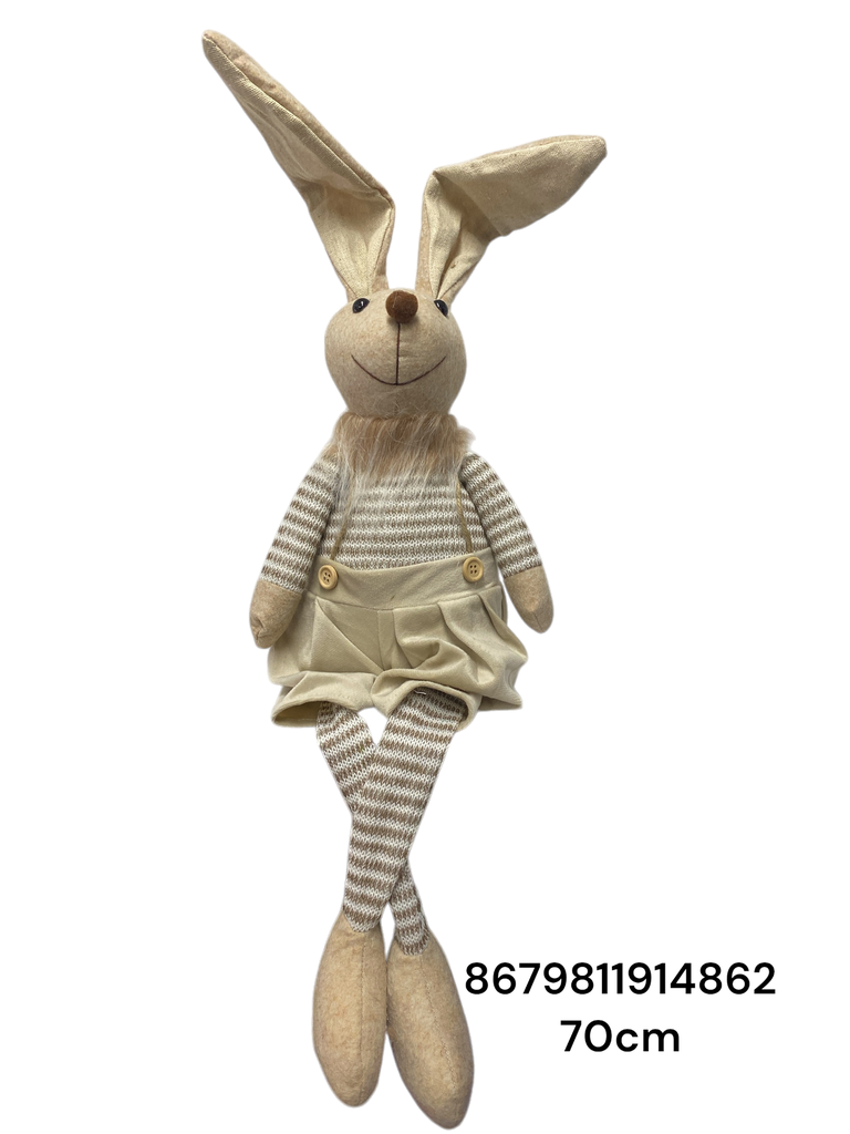 CONEJO CAFE BEIGE PIERNAS COLGANTES 70CM