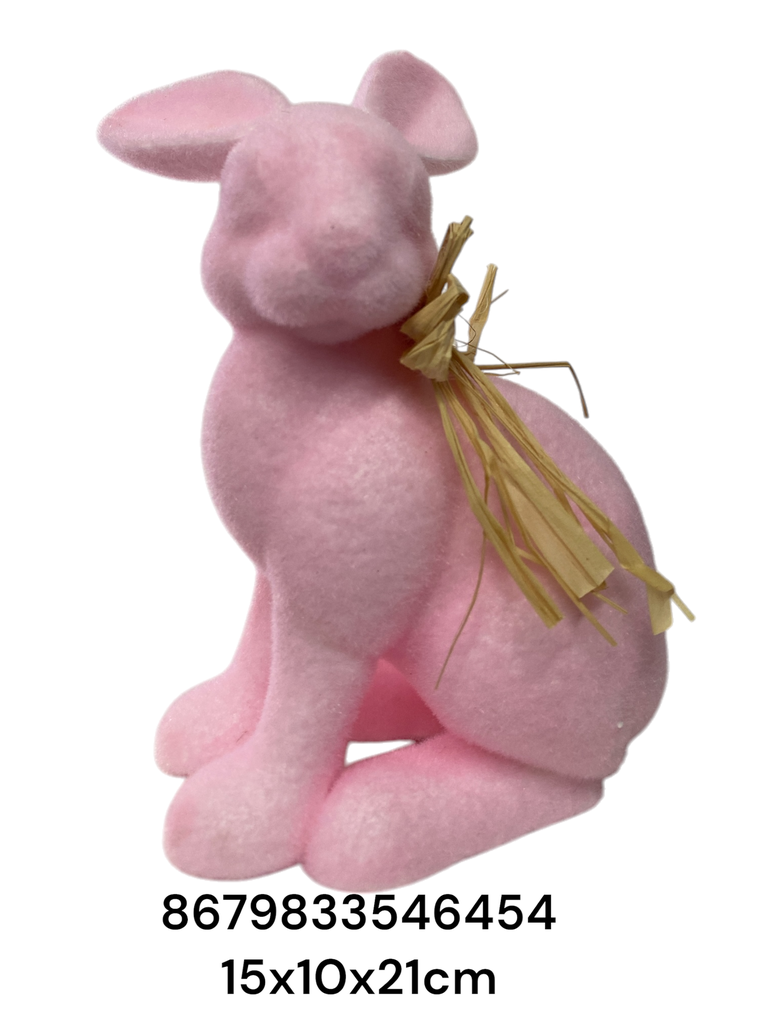 CONEJO PASCUA ROSADO 15X10X21CM