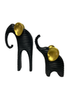 ELEFANTES POLIRESINA X2PZ. 10X5X17CM Y 10X5X13CM