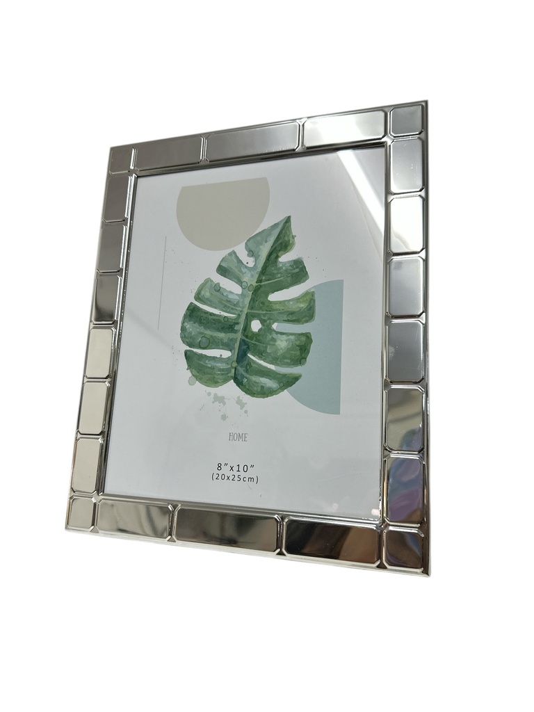 PORTA RETRATO METALICO PLATEADO 8X10CM REF:ES26030