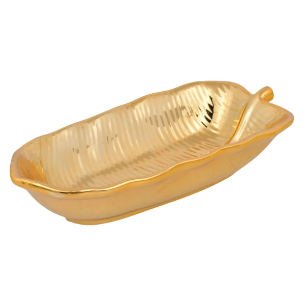 ADORNO HOJA DORADA 28x14x6CM - LP94327