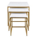 SET DE 3 MESAS AUXILIARES 48X33X52CM, 42X28X48CM Y 36X24X44CM