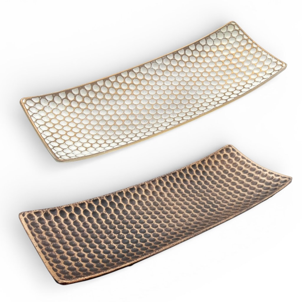 BANDEJA RECTANGULAR PUNTOS 34.5X13 CM