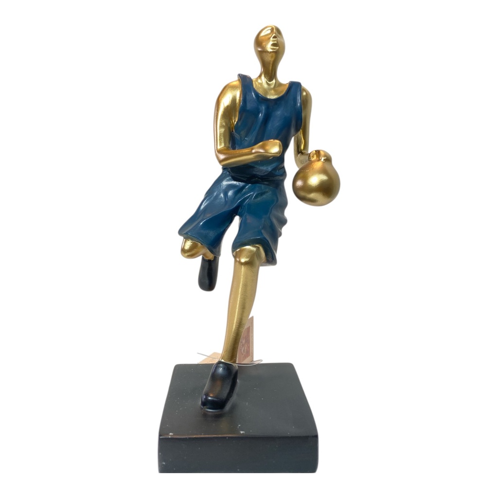 FIGURA BASQUETBOLISTA POLIRESINA 9X13X25 CM 