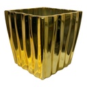 MACETA PVC DORADA O PLATEADA DECOR 10X10X9.5 CM