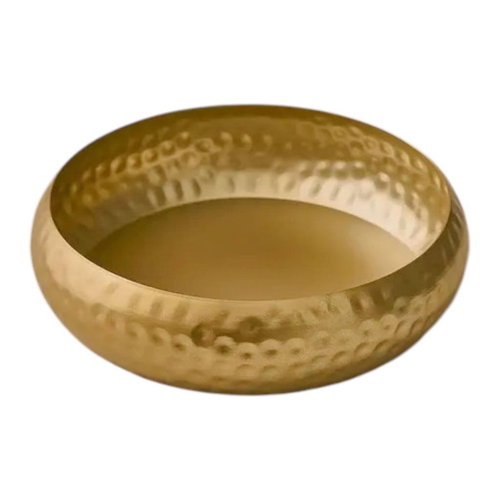 MACETA METALICA DORADA 20X6CM