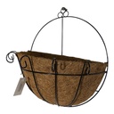 PORTA MACETA CON FIBRA DE COCO PARA PARED, 31X20X34CM