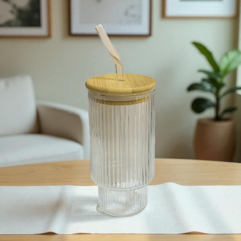 VASO DE CRISTAL HERMETICO C/SORBETE 7*14CM