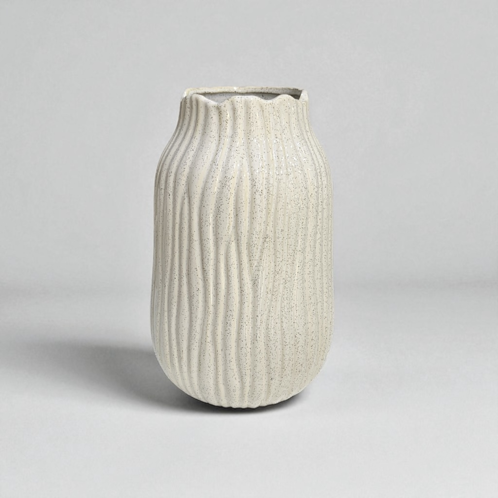 FLORERO CERAMICA ARENA MED REF:25456 25CM 