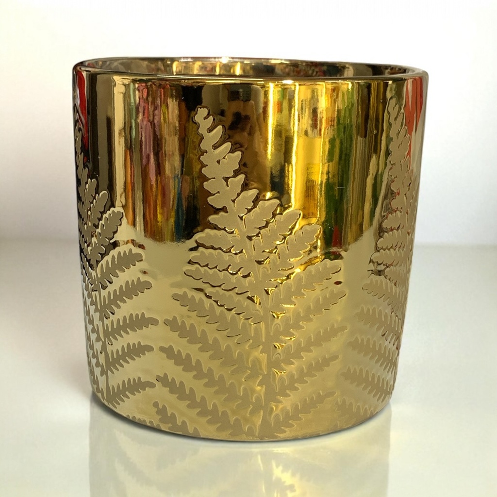 MACETA HELECHOS DORADA 13*13.5CM