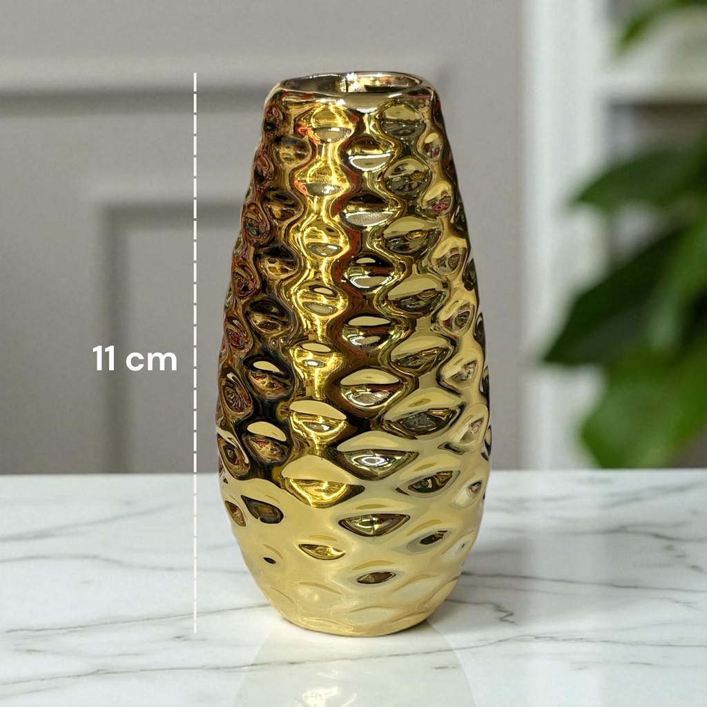 FLORERO DORADO GOTA 6*11CM