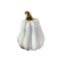 CALABAZA DE PORCELANA DOS COLORES, 11X9CM